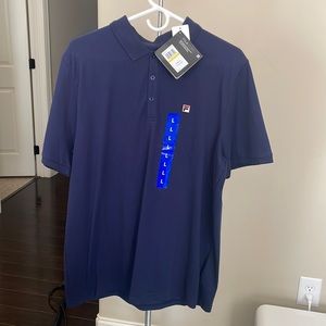 Blue Fila Short SS polo, Size: LG